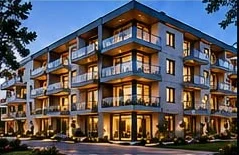 Hotel i apartamenty — wizualizacja